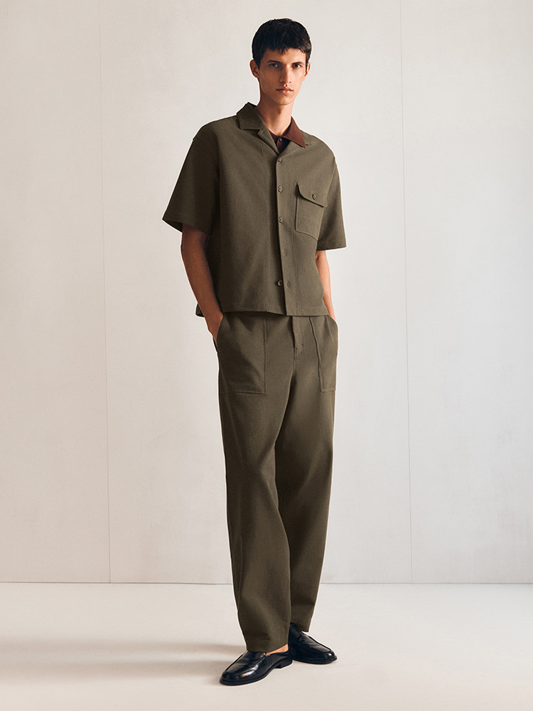 コットン ストレートレッグ ユーティリティパンツ